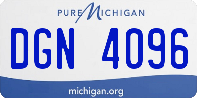 MI license plate DGN4096