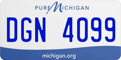 MI license plate DGN4099