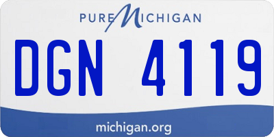 MI license plate DGN4119