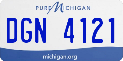 MI license plate DGN4121