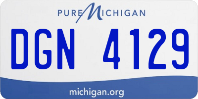 MI license plate DGN4129