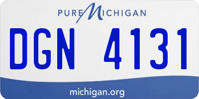 MI license plate DGN4131