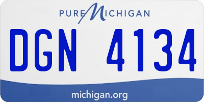 MI license plate DGN4134