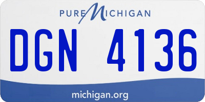 MI license plate DGN4136