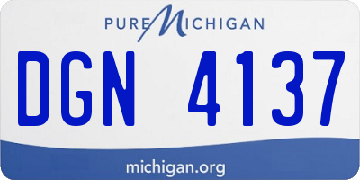 MI license plate DGN4137