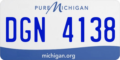MI license plate DGN4138