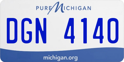 MI license plate DGN4140