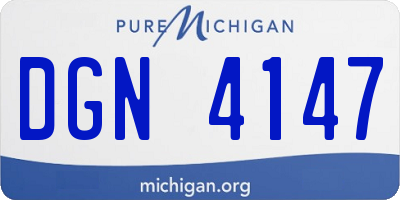 MI license plate DGN4147
