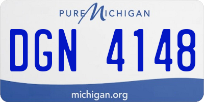 MI license plate DGN4148