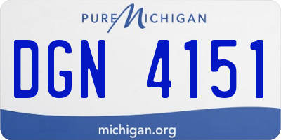 MI license plate DGN4151