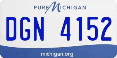 MI license plate DGN4152