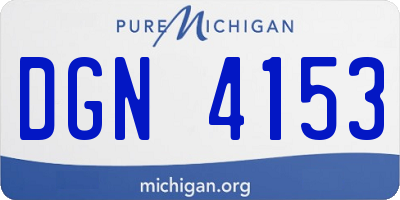 MI license plate DGN4153