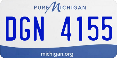 MI license plate DGN4155