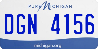 MI license plate DGN4156