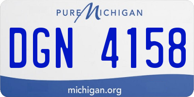 MI license plate DGN4158