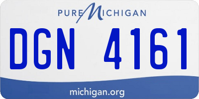 MI license plate DGN4161