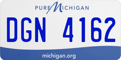 MI license plate DGN4162