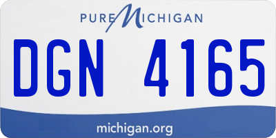 MI license plate DGN4165