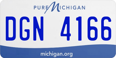 MI license plate DGN4166