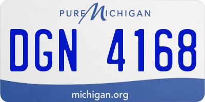 MI license plate DGN4168