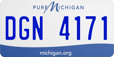 MI license plate DGN4171