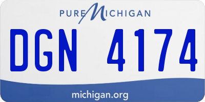 MI license plate DGN4174