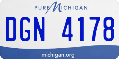 MI license plate DGN4178