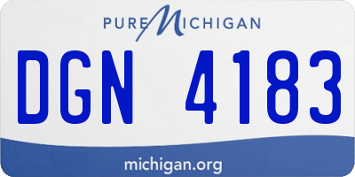 MI license plate DGN4183