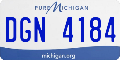 MI license plate DGN4184