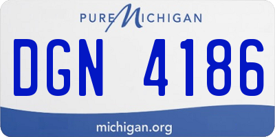 MI license plate DGN4186