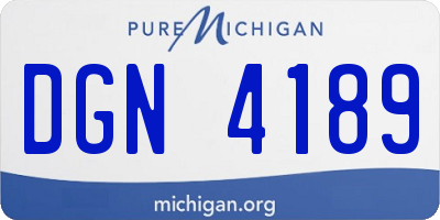 MI license plate DGN4189
