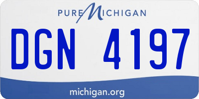 MI license plate DGN4197
