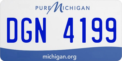 MI license plate DGN4199