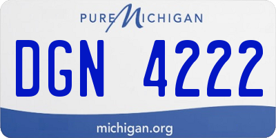 MI license plate DGN4222
