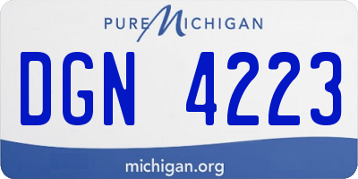 MI license plate DGN4223