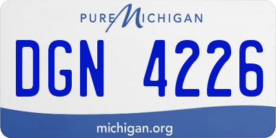 MI license plate DGN4226