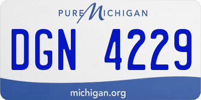 MI license plate DGN4229