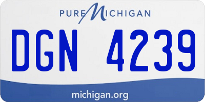 MI license plate DGN4239