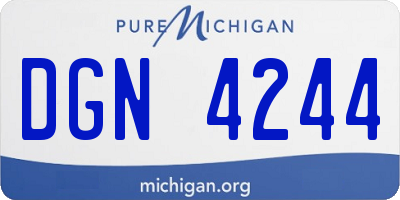 MI license plate DGN4244