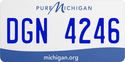 MI license plate DGN4246