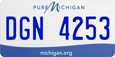 MI license plate DGN4253