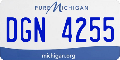 MI license plate DGN4255