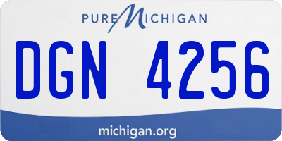 MI license plate DGN4256