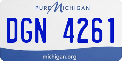 MI license plate DGN4261