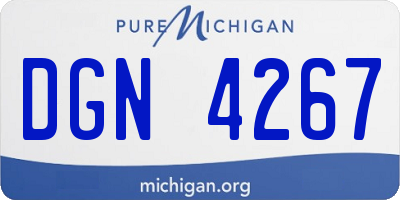 MI license plate DGN4267