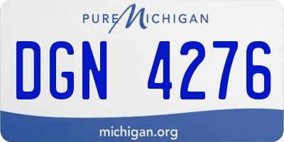 MI license plate DGN4276