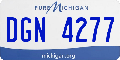 MI license plate DGN4277