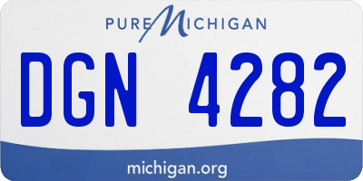 MI license plate DGN4282