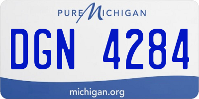 MI license plate DGN4284