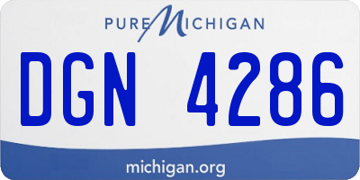 MI license plate DGN4286